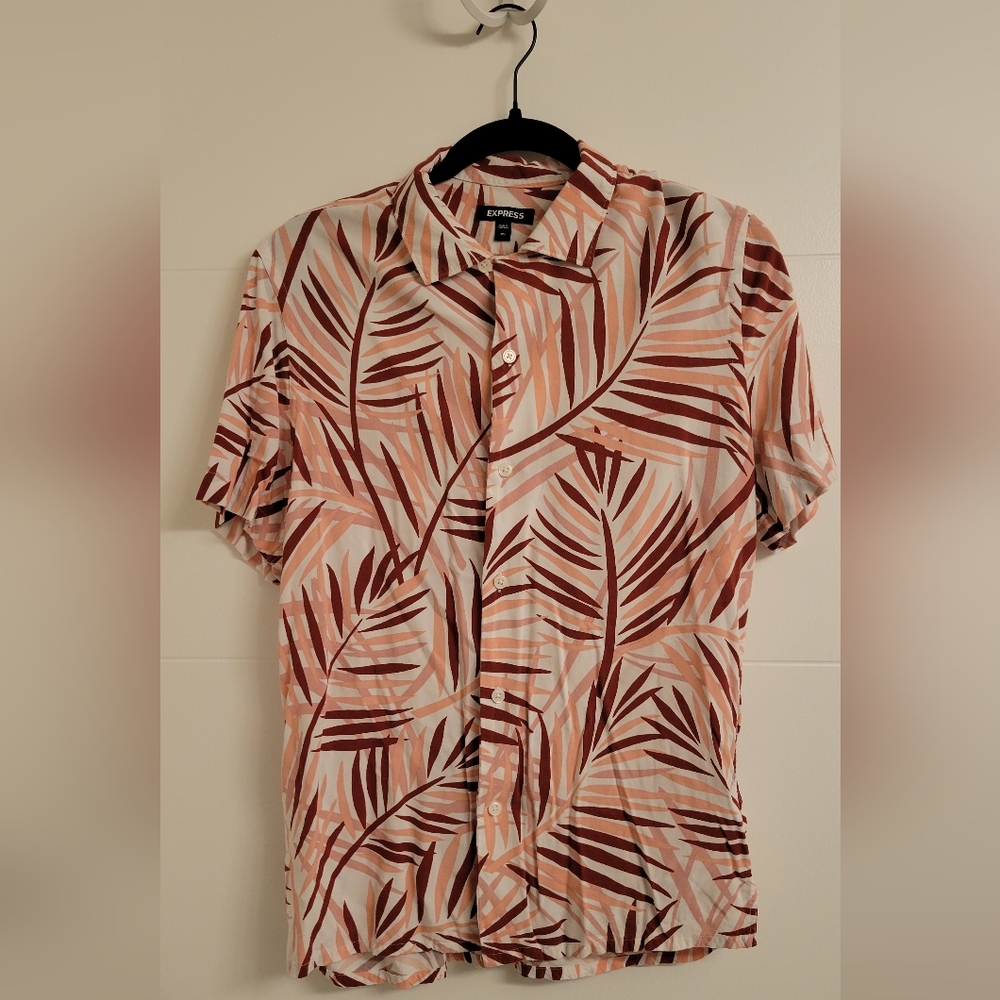 Floral Rayon Short Sleeve Shirt - XS